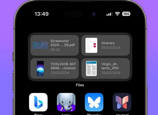 上街苹果屏幕维修分享iPhone主屏幕快速访问最近的文件 