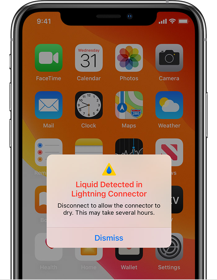 上街苹果手机维修分享iPhone 12 在充电时出现 “闪电接口检测到液体”的提示怎么办 