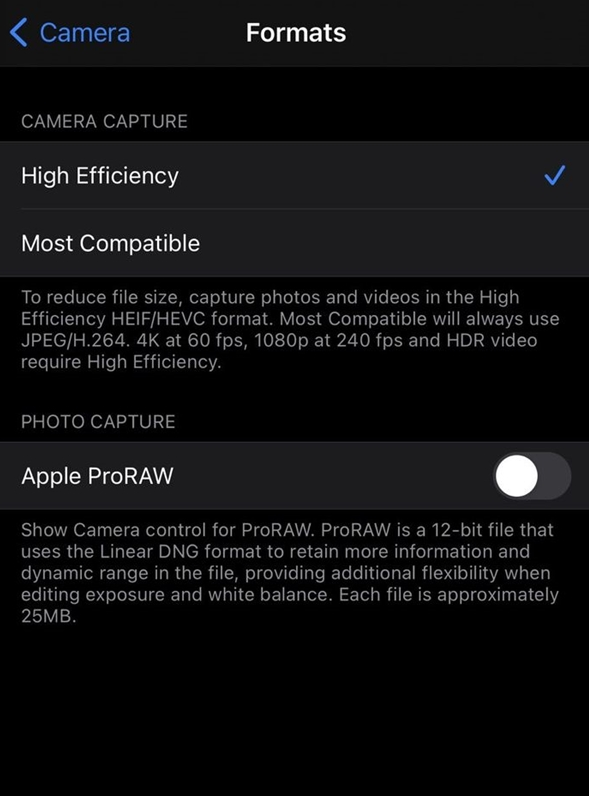 上街苹果手机维修分享如何为 iPhone 12 Pro/Max 启用 ProRAW 照片格式 